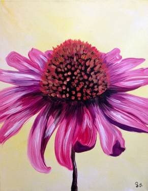 Coneflower Pop - Paint and sip event at Sports On Tap in Saskatoon, SK - PaintNite.com