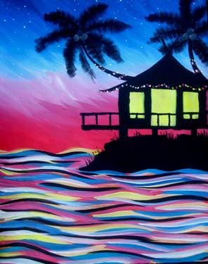 Tiki Hut Beach - Paint Nite event in Ottawa, ON