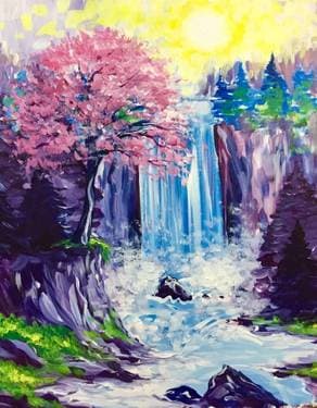 Don't Go Chasing Waterfalls - Paint Nite event in Santa Rosa Ave, CA