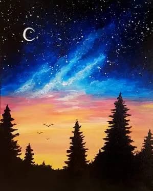 Paint and sip painting in Boston
