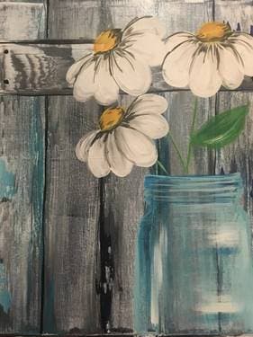 Barnyard Daisies - Paint Nite event in Sacramento , CA