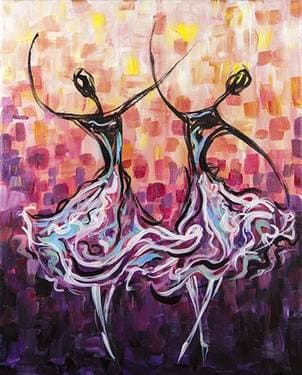 Dancers II - Paint Nite event in Saint-Hubert, QC