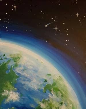 Radiant Planet Earth - Paint and sip event at The King's Head Public House in Vancouver, BC - PaintNite.com