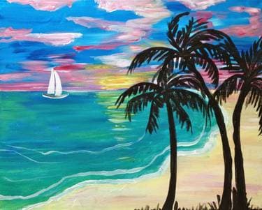 Sea of Tranquility - Paint Nite event in Woodland Hills, CA