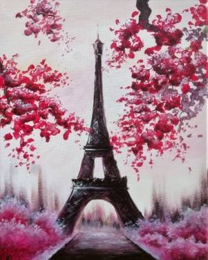 Serene Paris II - Paint Nite event in Upland, CA