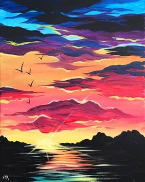 Our Sunset by the Lake - Paint Nite event in Ottawa, ON