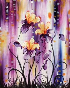 Irises in Bloom - Paint Nite event in Gatineau, QC