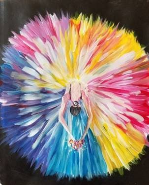 Rainbow Ballerina - Paint Nite event in Duarte, CA