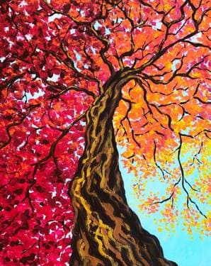 Fall Blaze - Paint Nite event in Leduc, AB
