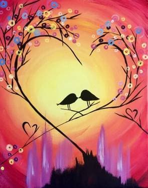 Falling in Love....Again - Paint Nite event in Edmonton, AB