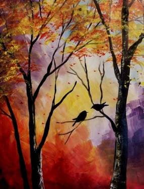 Autumn Kiss - Paint Nite event in Halifax, NS