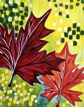 When Fall Leaves - Paint Nite event in Québec, QC