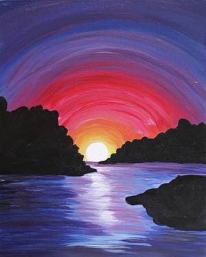 Magic at Sunset - Paint Nite event in Surrey, BC