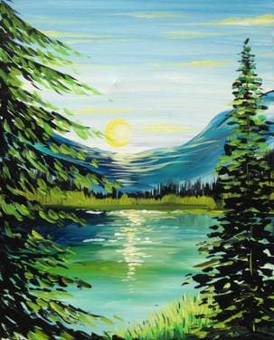 Lake Beyond the Pines - Paint Nite event in South Salt Lake City , UT