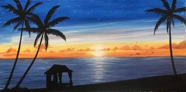 Cabana Sunset - Paint Nite event in NAPA, CA
