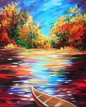 Fall boat ride - Paint Nite event in Yuba City, CA