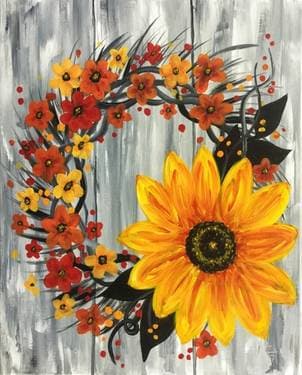 Harvest Wreath - Paint Nite event in Rohnert Park, CA