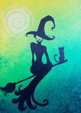 One Sexy Witch - Paint and sip event at Birchwood Grill in Kenosha, WI - PaintNite.com