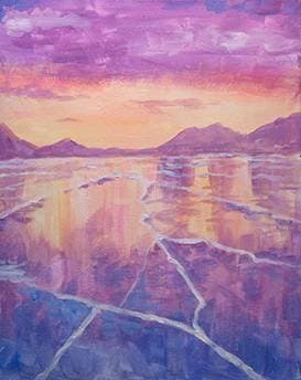 Frozen Lake - Paint Nite event in Saskatoon, SK