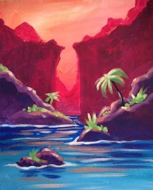 Tropical Cove - Paint Nite event in sa, CA