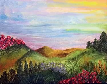 Rainbow Meadow - Paint Nite event in Port Moody, BC