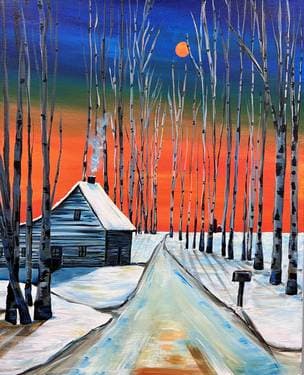 Winter's Warmth - Paint Nite event in Salem, OR