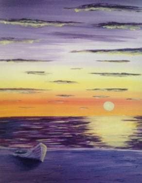 Boat on a Beach - Paint Nite event in Yorktown, VA