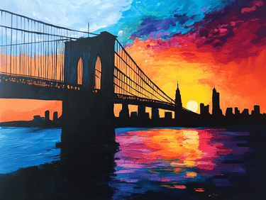 NYC at Sunset - Paint Nite event in SONOMA, CA