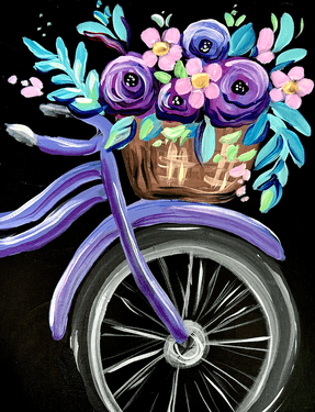 Lavender Bicycle  - Paint Nite event in Canoga Park, CA
