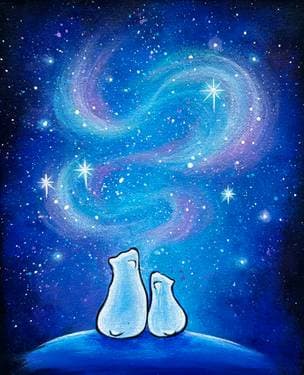 Polar Bear Dreams  - Paint Nite event in Milpitas, CA