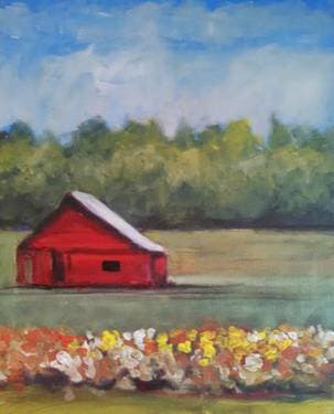 Red Summer Barn - Paint Nite event in Eugene, OR