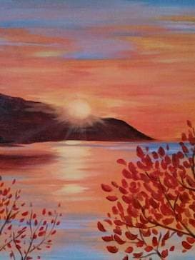Last Light - Paint Nite event in Burnaby, BC