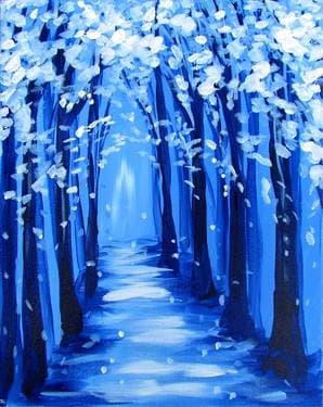 Winter Path - Paint Nite event in Oakville, ON