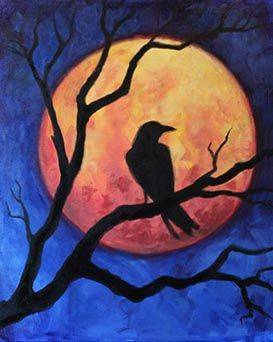 October Raven - Paint Nite event in Edmonton, AB