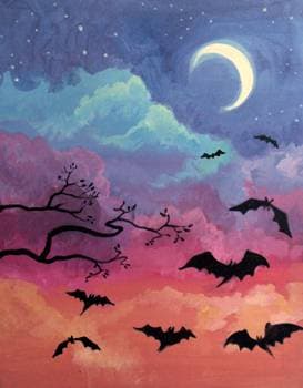 Batty Bats - Paint Nite event in Sacramento, CA