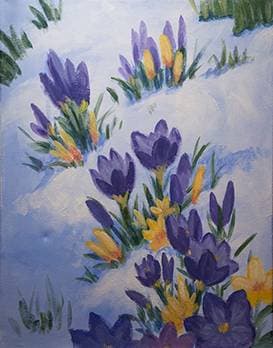 Crocuses - Paint Nite event in St. John's, NL
