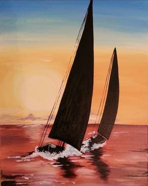 Sail the Red Sea - Paint Nite event in Langley, BC