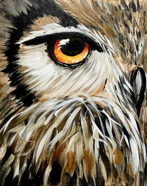 Autumn Owl Gaze  - Paint Nite event in Airdrie, AB