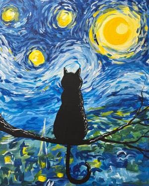Van Gogh's Cat - Paint Nite event in Edmonton, AB