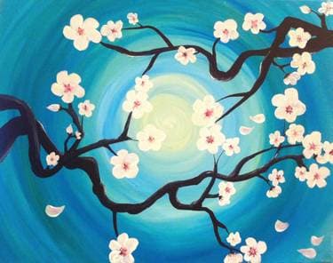 Cherry Blossom Branches - Paint Nite event in Plymouth, MA