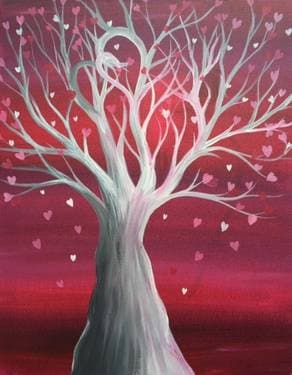 Tree of Hearts - Paint Nite event in Red Deer , AB