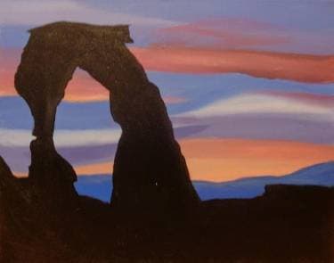Utah Delicate Arch - Paint and sip event at Boomerang’s Down Under Bar Millcreek in SALT LAKE CTY, UT - PaintNite.com