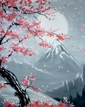 Simi Cherry Blossoms - Paint Nite event in Calgary, AB