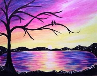 Sunset Lovers - Paint and sip event at Feral Public House - Heathen in Vancouver, WA - PaintNite.com