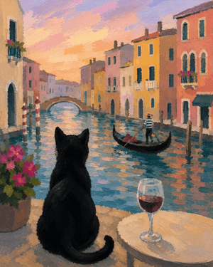 Cat in Venice - Paint Nite event in Napa, CA