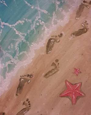 "Foot Steps" - Paint Nite event in Brampton, ON