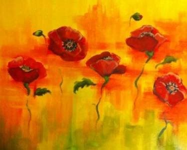 Red Poppies - Paint and sip event at Mexicali Rosa's (Dow's Lake) in Ottawa, ON - PaintNite.com