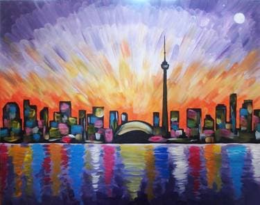 Vibrant Toronto Skyline - Paint Nite event in Toronto , ON