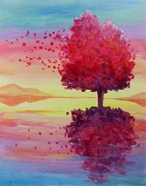 Reflection on the Wind - Paint Nite event in Toronto, ON