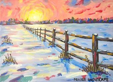 Prairie Snowscape - Paint Nite event in Regina, SK
